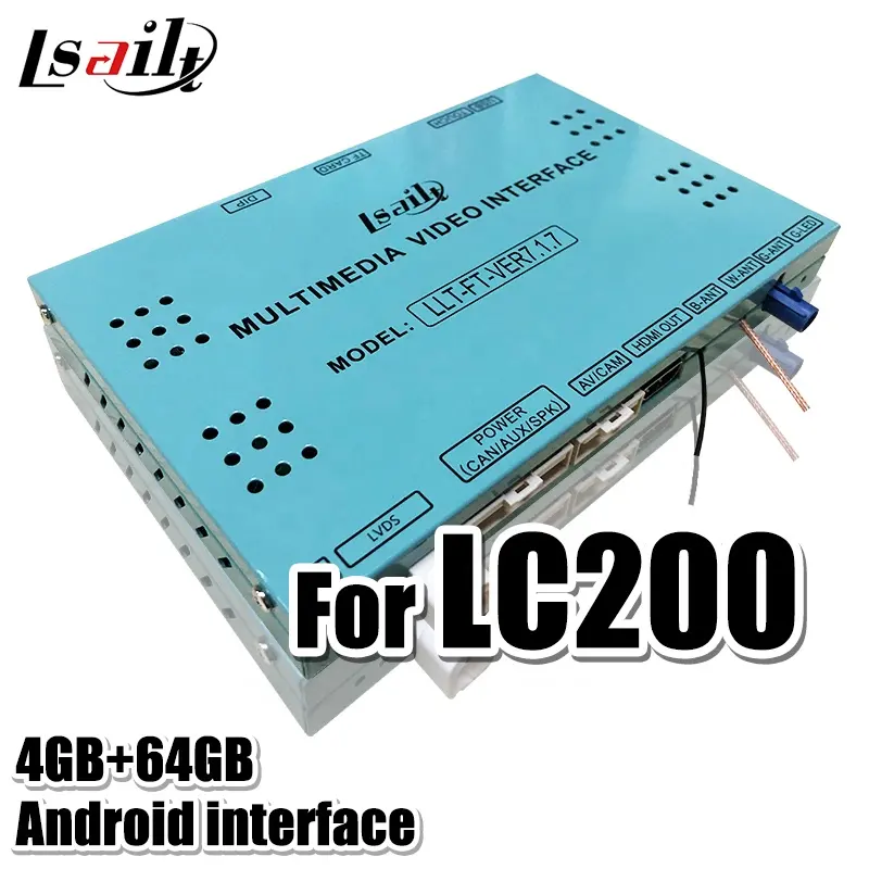 PX6อินเทอร์เฟซวิดีโอ Android สำหรับครุยเซอร์แลนด์ LC200โตโยต้า2014-18 GPS นำทางด้วย CP และ AA โดย Lsailt