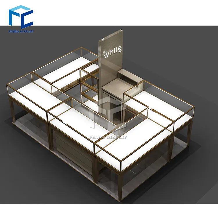 Moderno de moda de joyería de alta calidad quiosco mostrar compras quiosco del centro comercial