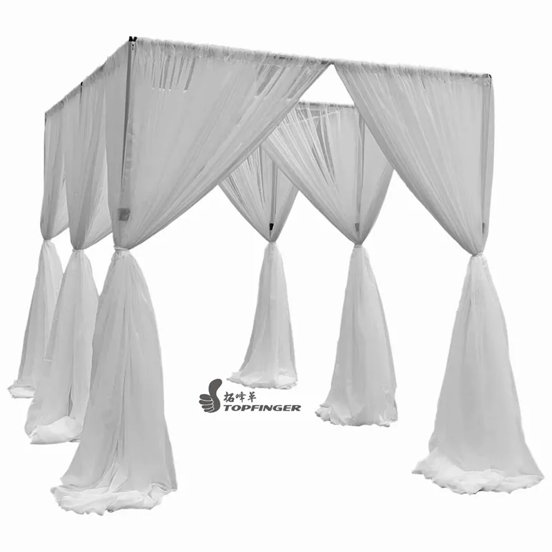 Topfinge-Soporte de fondo redondo para tienda de boda, tubería y cortina usada, gran oferta, precio de fábrica