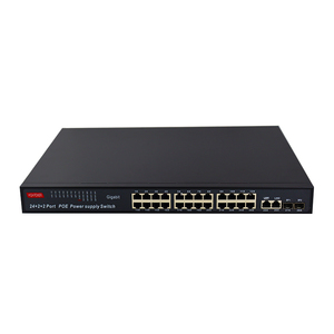 Conmutador POE de red Gigabit de 24 puertos con 2 enlaces ascendentes 2 SFP 10/100/1000Mbps IEEE 802,3 AF/at Power Over Ethernet Sistema de cámara IP - Product Image 5