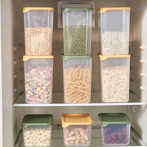 MONR卸売透明プラスチック製収納容器1200ML 2400MLスタッカブルフードジャーキャビネット収納用シリアル収納用 - Product Image 5