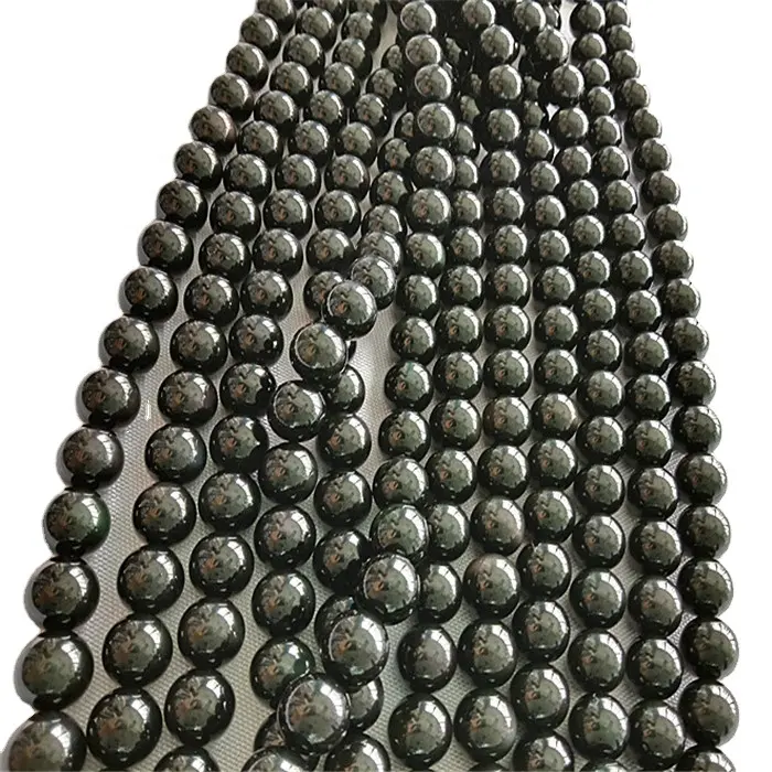 Perles en obsidienne 3A naturelles et colorées, pierres précieuses lisses, de forme ronde, livraison gratuite