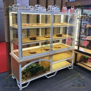 Gabinete de exhibición de pan para ventas de panadería Carro de cartón Modelado y cubierta de vidrio para estantes de exhibición de escaparate - Product Image 5