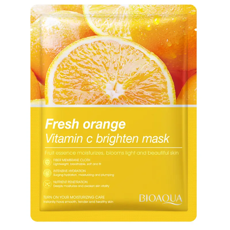 Фруктовый Цветочный Экстракт Витамин C маска для лица, натуральный лист маски для лица для всех типов кожи-фруктовый лист маски для лица