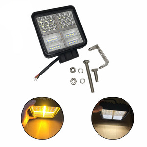 ファクトリーユニバーサルスクエア177Wデュアルカラートラックアクセサリー4x4インチショベルランプ<span class=keywords><strong>LED</strong></span>ワークライト