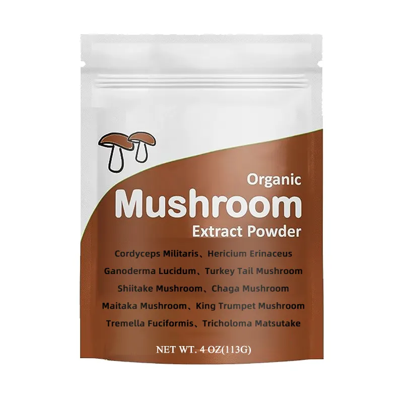 Mushroom extract powder Cordyceps militaris Lions Mane Ganoderma Reishi Turkey tail Shiitake Chaga Maitake Tricholoma matsutake