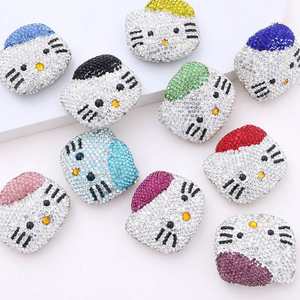 Lớn Bling kim cương sang trọng thiết kế đầy đủ cơ thể mèo váy <span class=keywords><strong>Kitty</strong></span> rác điện thoại trường hợp trang trí quyến rũ Kawaii phẳng trở lại DIY Thủ công mỹ nghệ - Product Image 3