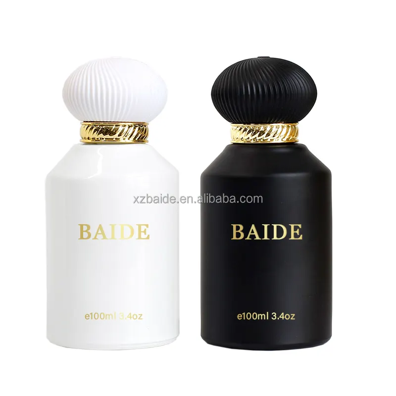 Nova Chegada Arabe Perfume Transparente Mist Spray Bomba Crimp Rodada Preto Branco Vazio 30ml 50ml 100ml Frasco De Perfume Com Embalagem