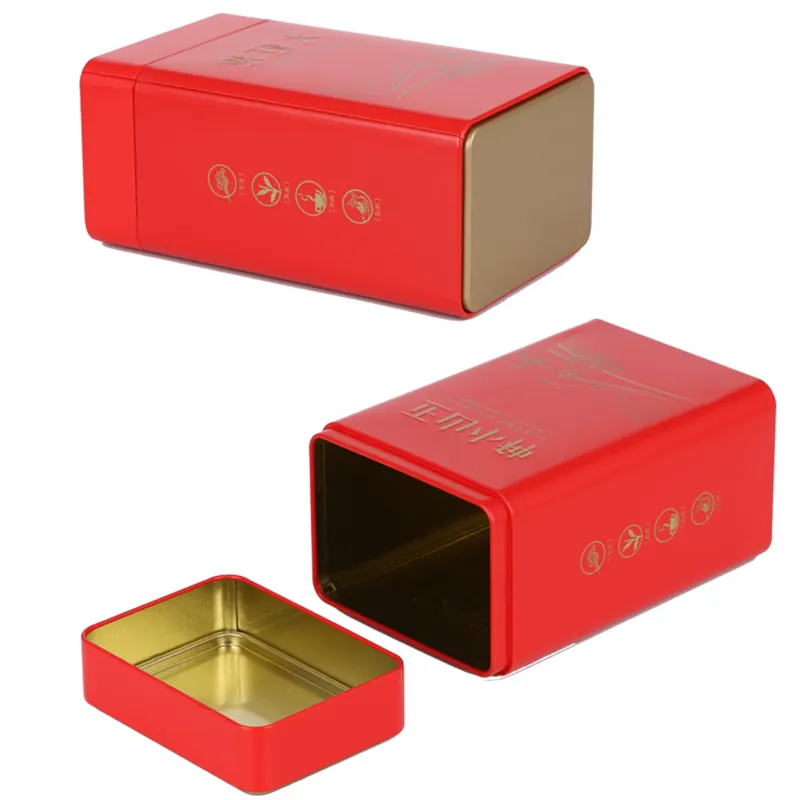 स्टार पैकेजिंग विशेष टिन के बक्से चीनी पिज्जा वर्ग सही कोण कस्टम डिजाइन कैंडी टिन बॉक्स