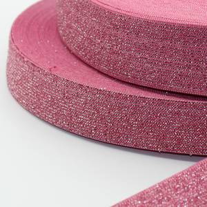 Custom Colorful Striped Gold Lurex <strong>Elastic</strong> Tape for Garment Decorative Accessories