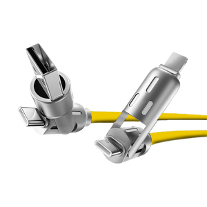 สายชาร์จ USB 4-in-1ใหม่ชาร์จเร็วสูงสุด240วัตต์ USB A + Type C อลูมิเนียมอเนกประสงค์เหมาะสำหรับโทรศัพท์ทุกรุ่น - Product Image 4