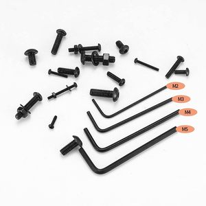 1225pcs M2M3M4M5内六角内六角套圆头内六角螺钉，带平垫圈螺母套 - Product Image 5