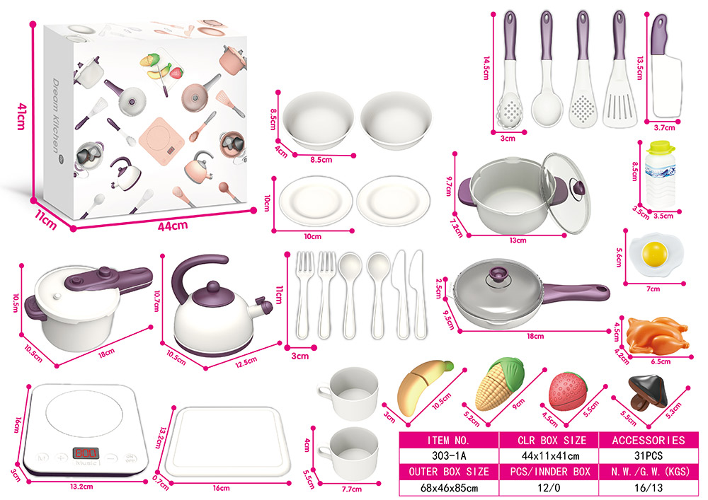 303-1A Ensemble cuisinière à induction + autocuiseur + bouilloire