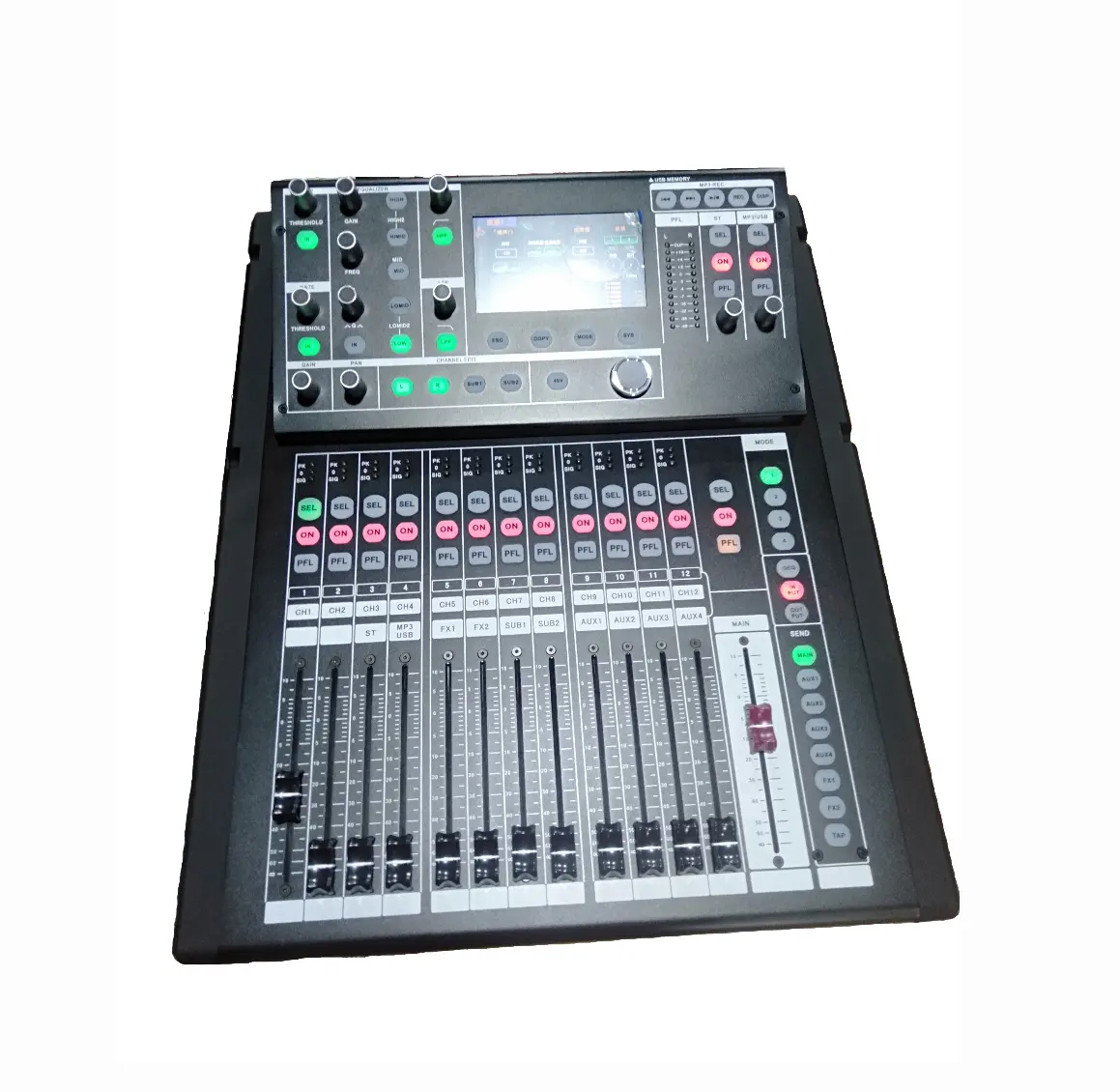 Mixer de 16 canais com 2 usb, inteligente digital 32 óptico/som, mp3 mixer