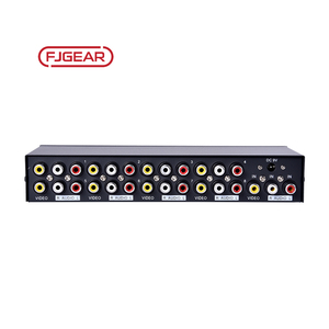 DIVISOR DE AUDIO DE VIDEO DE 8 VÍAS Fjgear, 1 entrada y 8 salidas, ancho de banda de Plug and Play de 250MHz con carcasa de hierro, interruptor bidireccional - Product Image 2