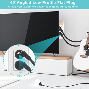 16 AWG abd 3 Prong NEMA 5-15P düşük profilli fiş C13 dik açı güç kablosu 10 ayaklar NEMA 5-15P açılı IEC C13 güç kablosu - Product Image 4