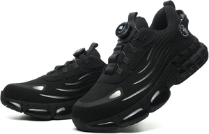 Grande taille hommes et femmes boucle rotative travail chaussures de sécurité hommes Air semelle souple baskets légères protection mode travail chaussures - Product Image 5