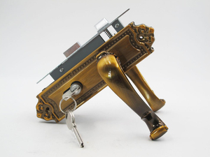 עיצוב חדש ברזל צלחת מכירות ישיר נגד גניבה דלת דלת מנעול פנים דלת חדר שינה ידית נעילת locset עם מפתחות ברזל - Product Image 5