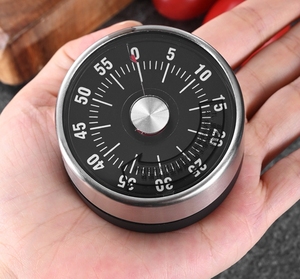 Kitchen Time Setter Stainless Steel Alarm Clock Magnetic Battery Free Student Problem <strong>Timer</strong> - Product Image 3