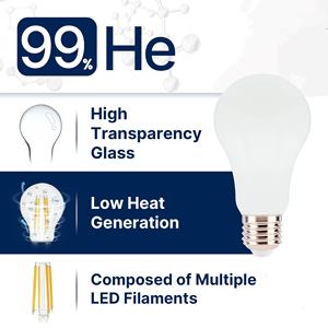 Flint ra90 A67 A21 LED bóng đèn dây tóc E26 12W Opal rõ ràng Milky Frost Glass Dimmable 3000K 2-năm bảo hành kho nhà để xe - Product Image 6