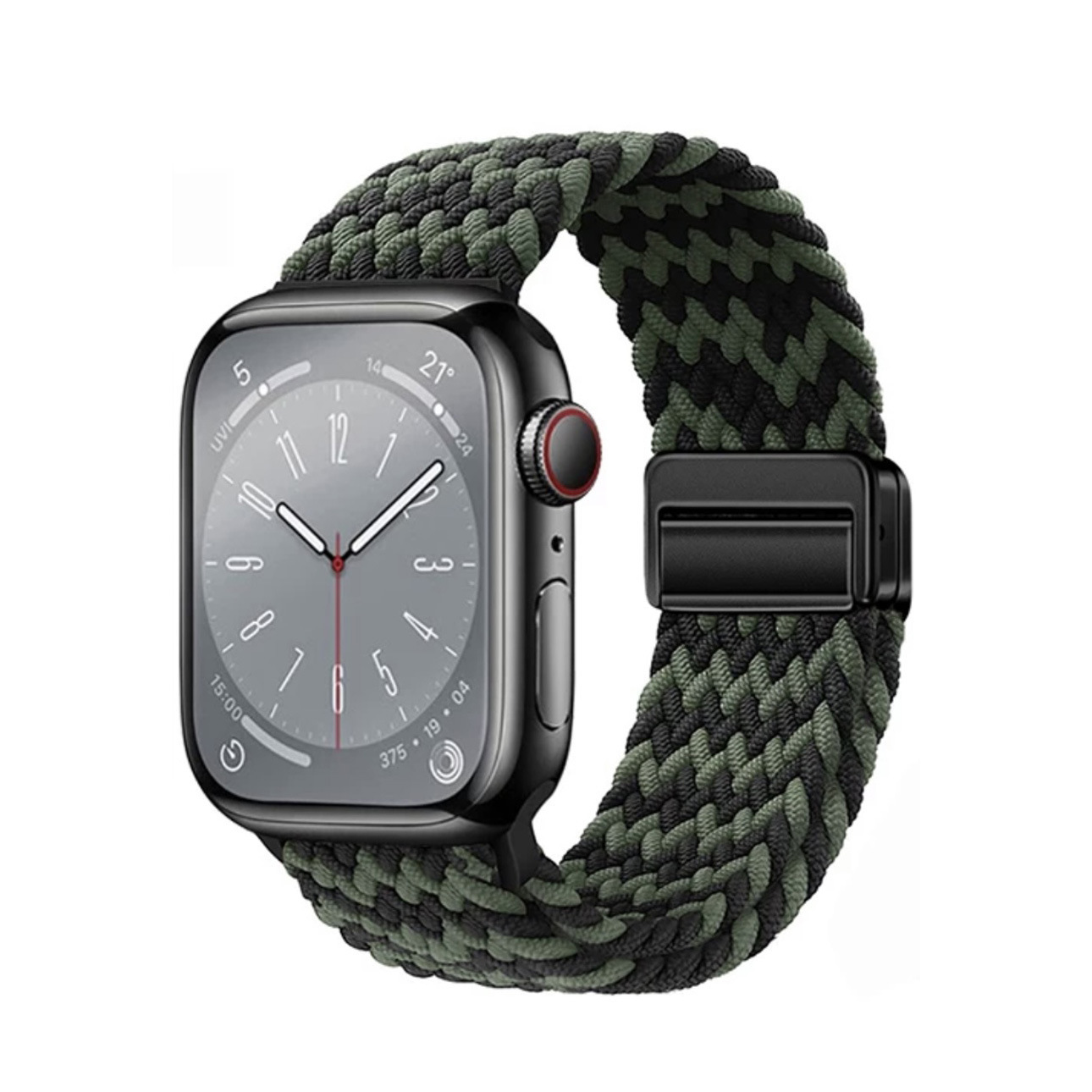 Boucle W noir vert-noir