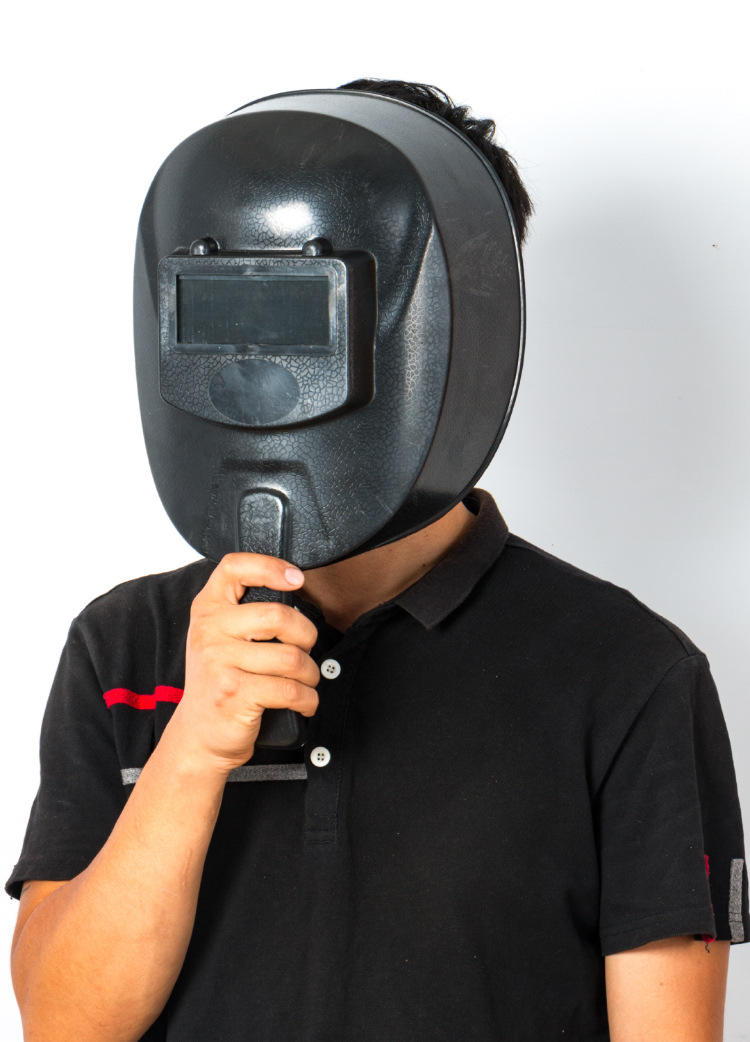 Hand-held welding mask-black glass-transparent glass