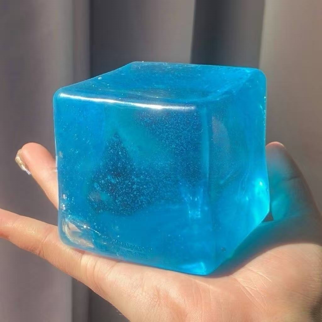 Cubitos de hielo grandes de 5 cm - Azul - Bolsa OPP