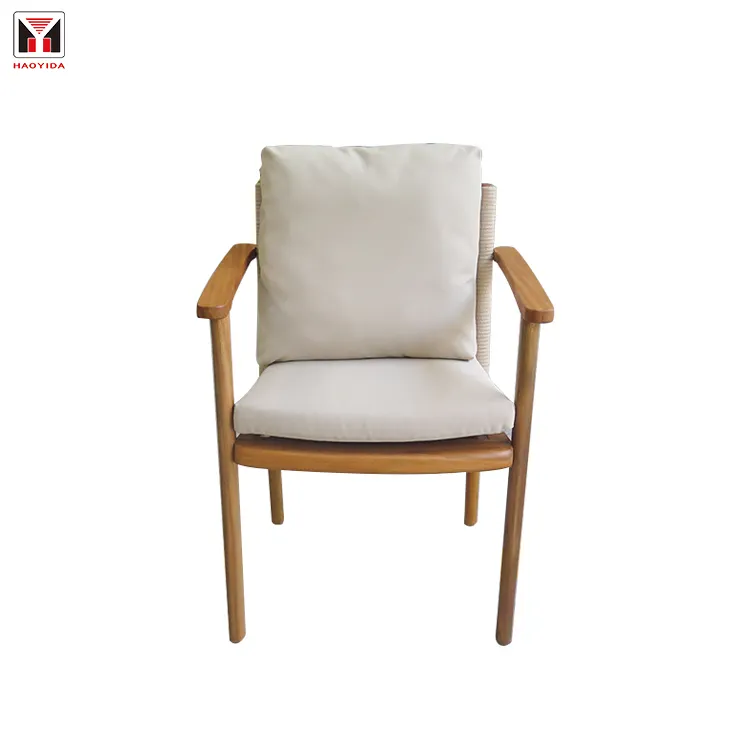 Silla de madera de estilo italiano para exteriores, silla personalizable de fábrica para Patio, Hotel y jardín