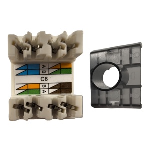 高品质6类UTP RJ45梯形插孔180模块化耦合器UTP电信网络模块 - Product Image 5