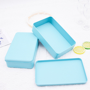 19*12 * 4.8厘米多色矩形金属罐空礼品储物罐 - Product Image 3