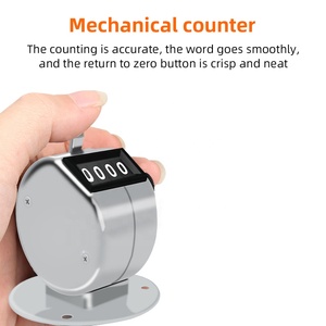 Manual Accurately <strong>Counts</strong> to 9,999 <strong>in</strong> Increments of 1 Long Life Easy to Operate 4 Digits Desk Tally Counter with Base - Product Image 3