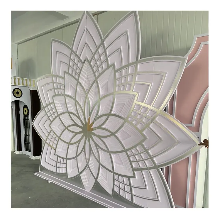 Lüks zemin düğün için olay dekor özel PVC taşınabilir zarif düğün sahne arkası dekorasyon arka planında