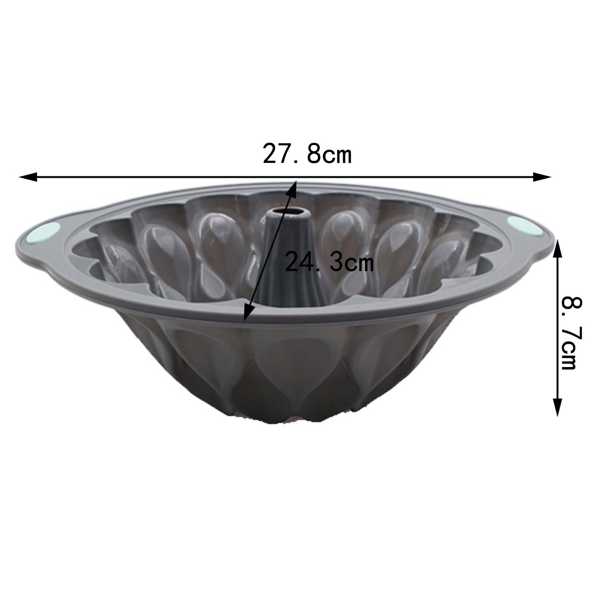 7 tazas, molde para pastel de corona pequeña
