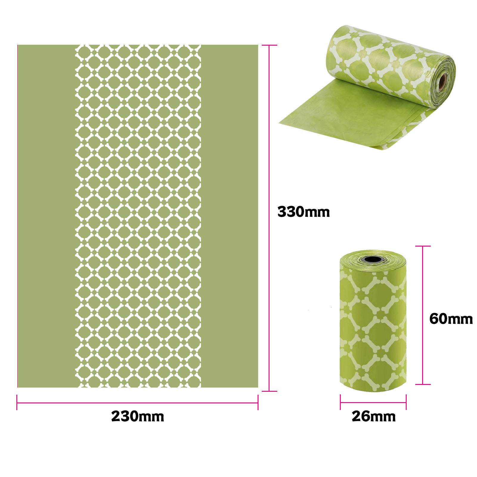 Verde estampado 1 fragancia lavanda