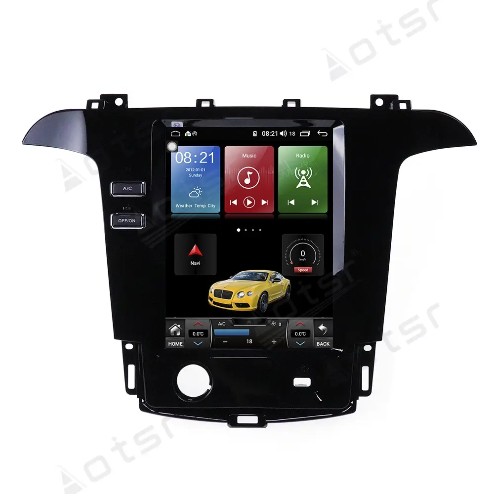 Tela de multimídia para carro, rádio multimídia para navegação gps para ford galaxy s max 2007 - 2015