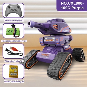 Uzaktan kumanda oyuncak Boys için 2.4G uzaktan kumanda 10-pass su mermi tankları oyuncak araba elektronik ses ve ışık oyuncak Model araba - Product Image 5