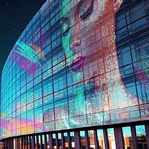 Full Color Transparent Outdoor LED Display Screen <strong>1000</strong>*<strong>1000</strong> P3.91 Glass TV LED Video Wall Panels for <strong>Digital</strong> Signage Displays - Product Image 6