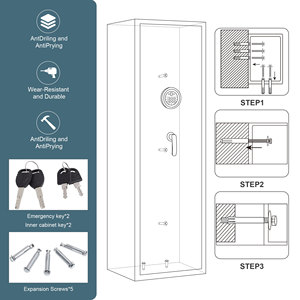 Lưu trữ lớn két sinh trắc học súng an toàn đầu giường vân tay khóa súng an toàn hộp - Product Image 4