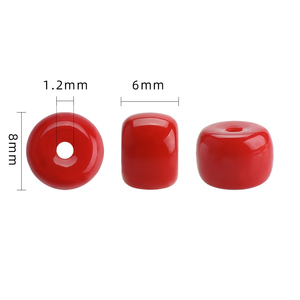 Zhubi 6X8MM yeşim akik cam midilli boncuk opak renkler varil şekli yuvarlak kristal boncuklar takı yapımı için bilezikler - Product Image 2