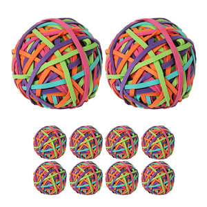 Banda de goma elástica colorida ecológica de alta calidad, fabricación de bucles, Bola de banda de goma de colores surtidos para oficina y hogar - Product Image 1