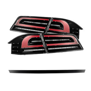 Tesla Model S için yükseltme ve modifiye LED arka lambaları için kırmızı Lens rengi ile 2014-2019 yeni Model - Product Image 5