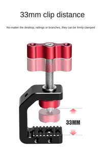 Metal kamera masası C kelepçe dağı standı ile 1/4 3/8 vida deliği için DSLR kamera fotoğraf Led Video dolgu işığı masaüstü braketi - Product Image 4