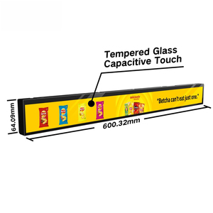 Ultra Wide Bar Shelf Edge Bildschirm Stretched Lcd Display Smart Shelf Supermarkt Werbung mit CMS Software oder Android - Product Image 4