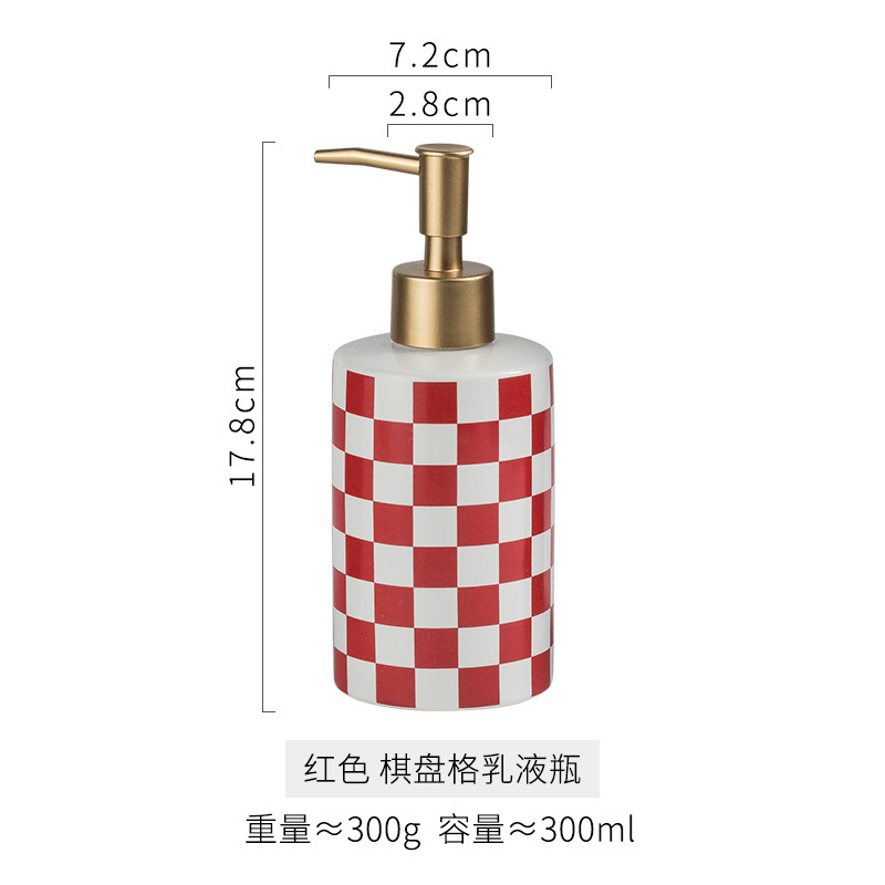 Plaid bottle--red