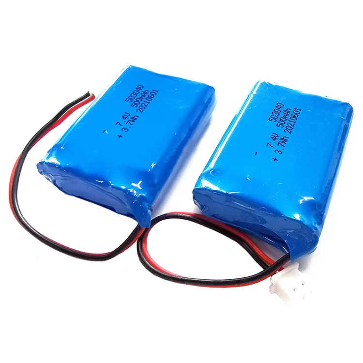充電式リポバッテリー2S7.4V500mAh小型ミニDIY 503040 liポリマーバッテリーパック電子玩具用