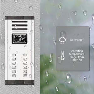 12-families kit audio-intercomsysteem telefoonhandset met 2-draads voor appartementen, geen visueel apparaat, 12 knoppen - Product Image 6