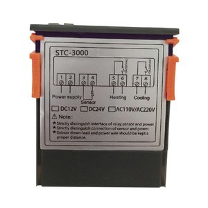 Digital Dual incubadora controlador de temperatura termostato dos termoregulador 10A calefacción, refrigeración, STC-3008 12V 12V 220V - Product Image 3