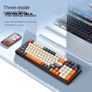 Teclado de ordenador personalizado K96 RGB con conexión en caliente, mecánico inalámbrico con Bluetooth para ordenador portátil, para deportes electrónicos, juegos, uso de oficina y negocios