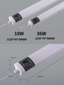 传感器发光二极管三防灯18w 36w室外IP65可链接夹具车间车库地铁蒸汽4英尺发光二极管三防管灯 - Product Image 4
