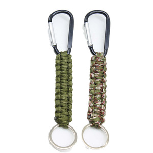 Ngoài Trời Chiến Thuật Survival Carabiner Paracord Keychain Mini Nhôm D Vòng Key Organizer Đi Bộ Đường Dài Công Cụ - Product Image 3